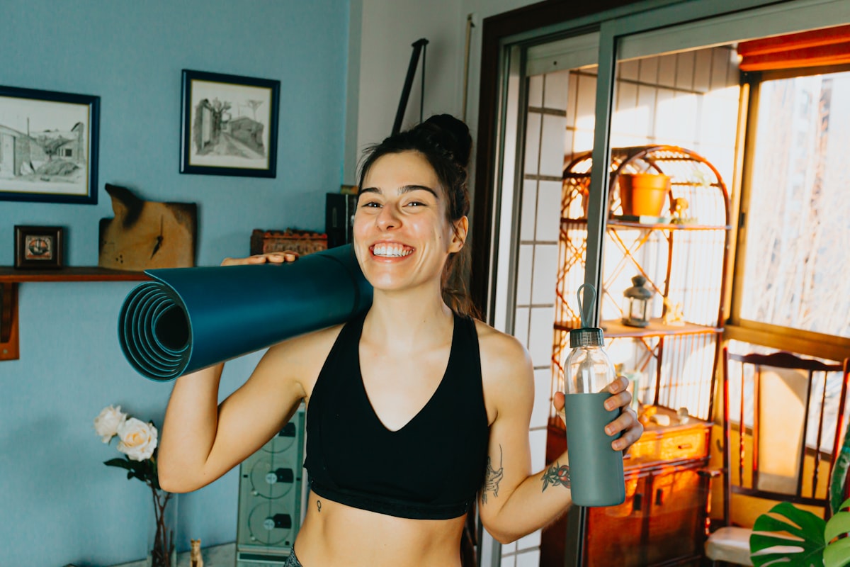 Person enjoying improved daily habits from weight management